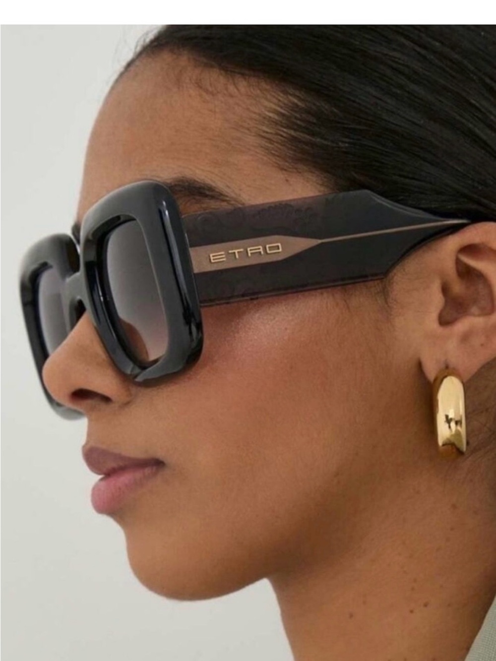 Etro Black Square Gradient Women's Sunglasses - Picture 10 of 13
